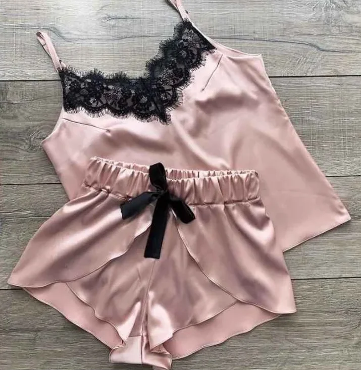 Satin Camisole & Shorts Set