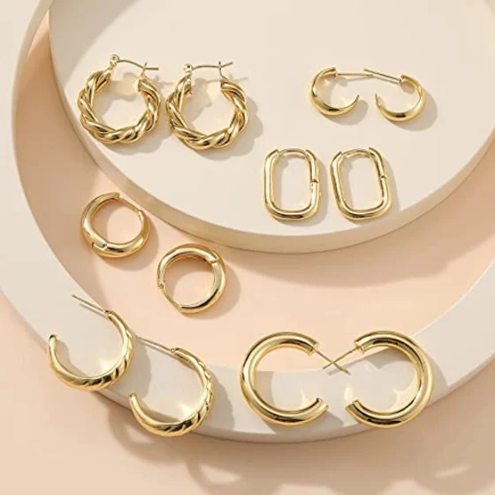 Hoop Earrings Set (3 sizes)